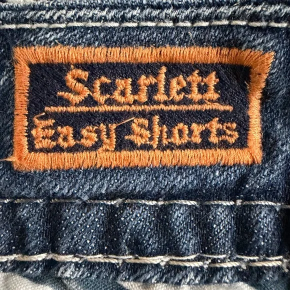 Rock Revival Scarlett Easy Shorts Rhinestones Denim Shorts E8200EH27 Size 27 - Picture 9 of 12